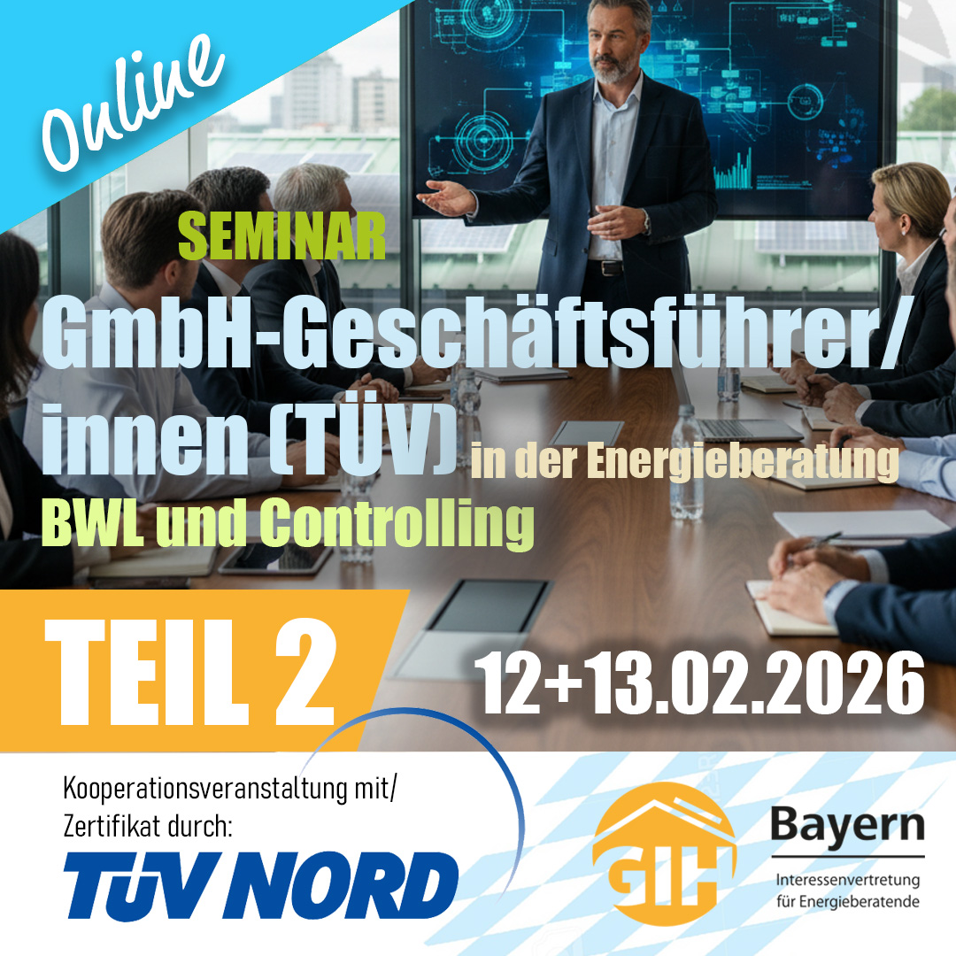 GmbH-Geschäftsführer/innen in der Energieberatung